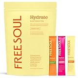 Free Soul Hydrate | Electrolyte Hydration Sachets with Sodium, Magnesium, Vitamin C, & More | Zero Sugar, Advanced Electrolyte Powder for Daily Use | Variety Pack | 30 Sachets
