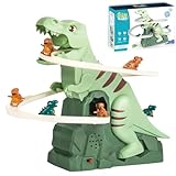 Dinosaur Chasing Race Track, Dinosaur Climbing Slide Music Toy with Music and Light, Electric Dinosaur Climbing Slide Music Toy Chasing Race, Electric Race Track Game Fun Track Slide
