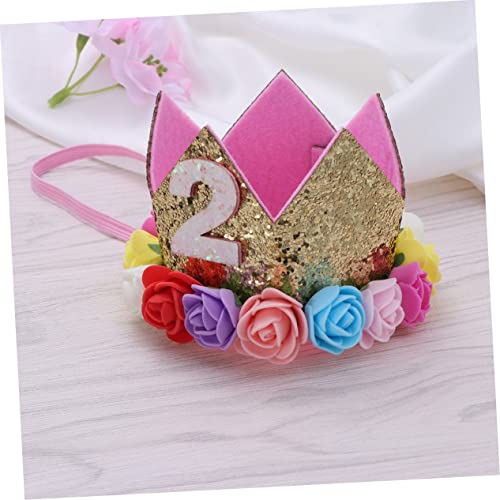 TOYANDONA 3 Peças Chapéu De Tiara De Aniversário De Bebê 2º Aniversário De Bebê Menino Faixas De Bor