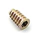 LQ Industrial 8pcs M8x25mm Furniture Screw-in Nut Zinc Alloy Bolt Fastener Connector Hex Socket Drive Threaded Insert Nuts For Wood Furniture Assortment
