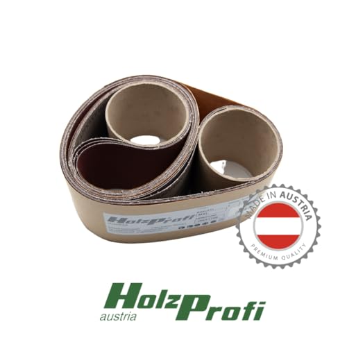 Holzprofi Bandes abrasives 6440 x 150 mm assorties – 12 pièces (3 pièces de chaque grain 80/100/120 et 150) | Dispersion semi-ouverte (à partir de grain 150 fermé) | Matériau de support antistatique – vue 5