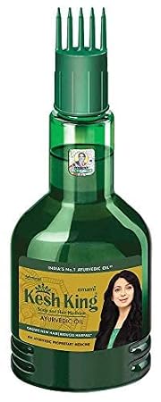 KESH KING Ayurvedic Hair Oil | Herbal Oil with Bhringraj & Amla | Enhance Hair Growth | Reduce Hairfall | Nourishes Scalp | Provides Long & Thick Hair | 3.38 Fl Oz/100ml