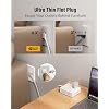 10Ft Extension Cord with Multiple Outlets, Flat Plug Surge Protector Power Strip 10 Ft Long Cord, 8 Outlets & 4 USB Ports (2 USB C), Desk Charging Station for Home Office, College Dorm Room Essentials