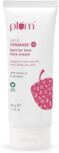 Plum Oat &amp; 1% Ceramide Barrier Love Face Cream | Repairs, Strengthens &amp; Maintains Skin Barrier | Moisturizer with Vitamin ...