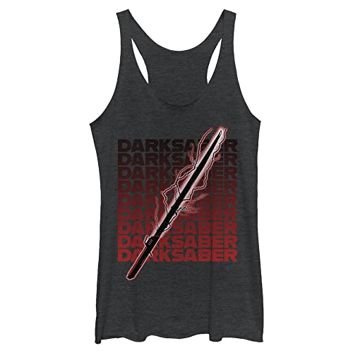 Camisa Star Wars Texto de Sable Oscuro Mujer No Encoge Camiseta Algodón Suave