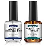 Morovan Natural Nail Prep Dehydrate and Acid-Free Primer: Dehydrator for Acrylic and Gel Nail Polish Non Acid Nail Primer for UV Gels Fast Dry Superior Bonding Agent Gift Box Set