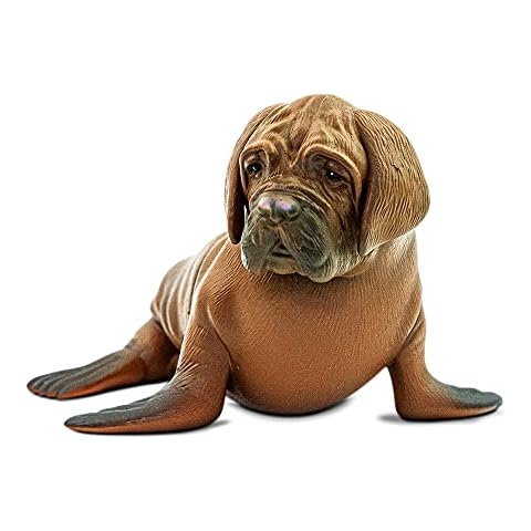 Randimals Sea Lion Figurine Toy Mastiff Dog Face 5”, Premium Hard Rubber Animal Action Figure Toy, Hybrid Friend Encourages Adventure & Imagination Cover
