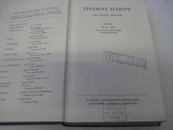 Hardcover Thomas Hardy, the critical heritage; (The Critical heritage series) Book