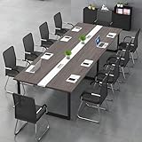 Grande Table de réunion – Bureau conférence pour 6 à 12 Personnes – Design Bois élégant – Installation Simple – Idéale pour Bureau, coworking, séminaires, écoles – (Chaises Non incluses)