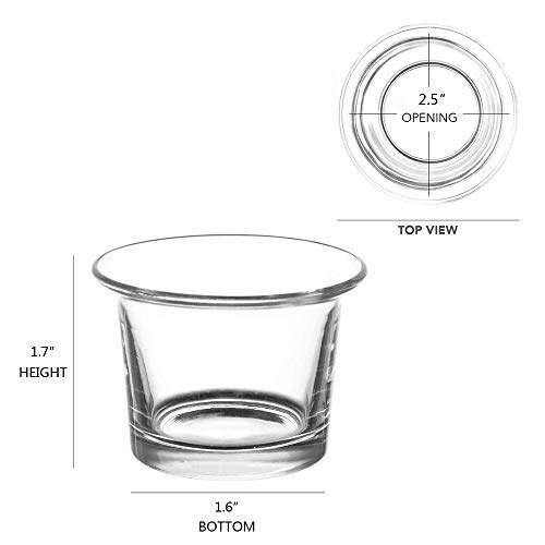 Clear Chunky Glass Lip Votive Candle Holders Tealight Votive Cups For Wedding Proposal, Spa, Aromatherapy, Meditation, 6 Counts By Baryuefull #TOP27