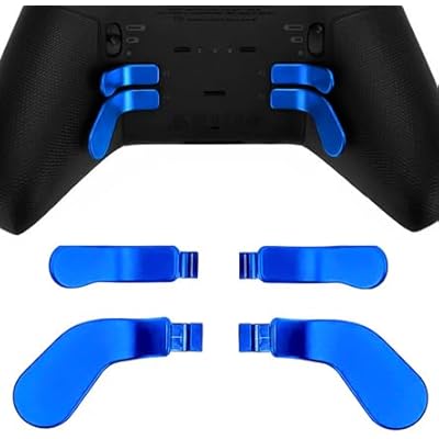 Ceozon Replacement Back Paddles 4 pcs Metal Stainless Steel Trigger Locks for Xbox One Elite Controller Series 2 Xbox One Elite Back Buttons Accessories Blue