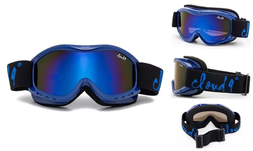 Cloud 9 Kids Boys & Girls Snow Goggles Anti-Fog UV400 Snowboarding Blue Ski Goggle for Boy