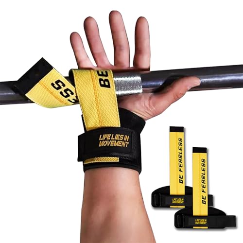 Weightlifting Straps, Azonee Wrist Straps For Weightlifting, With Padded Support, Double Layer Cotton Lifting & Gym Deadlifting, Strength Training, Adjustable Size
