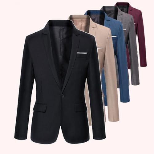 Mens Lightweight Slim Fit Suit Jacket 2 Button Solid Color Business Blazer Casual Daily Wedding Party Sport Coats2