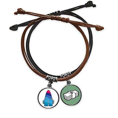 Pulsera Alien Blue Monster universo cadena de mano cuero dinero amuleto ajustable