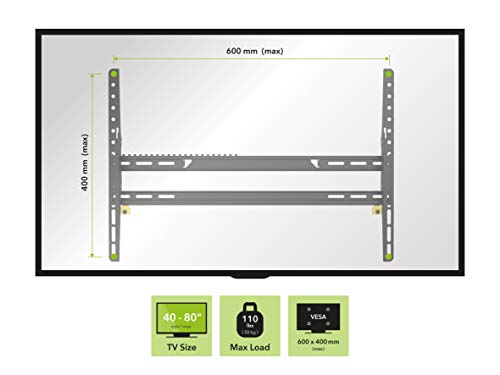 Avf El801B-A Adjustable Tilt, Low Profile Tv Mount For 30-Inch To 80-Inch Tvs, Black, Fits Most 40”, 42”, 46”, 47”, 50”, 55”, 60”, 65”, 70”, 75”, 80”. Universal Bracket And Vesa 50X50 To 600X400 #TOP2
