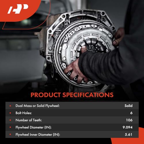 A-Premium Clutch Flywheel Compatible with Hyundai Elantra 2007-2012 & Kia Soul 2010-2011, 2.0L, Manual Trans., 6 Bolt Holes, 106 Teeth, Replace# 23200-23610 by A-Premium - Image 2