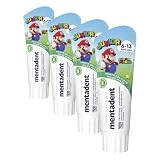 Mentadent Dentifricio Junior, Dentifricio Bambini 6-13 Anni, Personaggio a Sorpresa, Gusto Menta Delicata, Protezione dalla Carie, Ideale per Denti da Latte, 97% Ingredienti Origine Naturale