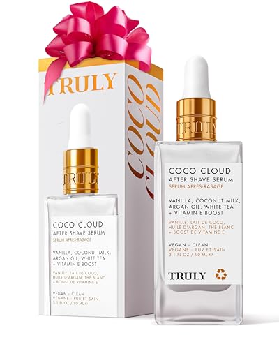 Truly Beauty Coco Cloud After Shave Serum - Alleviates Post Shave Dryness, Ingrowns with Argan Oil, Vanilla & Coconut - After Shave Oil for The Whole Body - 3 Fl Oz