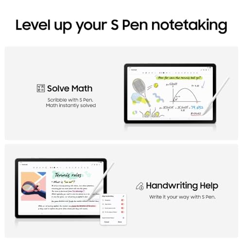 Image of Samsung Galaxy Tab S10 Lite with AI [Smartchoice], S Pen in-Box, 27.7 cm (10.9 Inch) Display, Object Eraser, 90Hz Refresh Rate, IP42 Rating, 6GB RAM, 128GB Storage, Wi-Fi + 5G Tablet, Gray