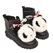 Dessin animé Mignon Boule de Fourrure Boule de Neige Bottes Femmes Hiver Bottines Chaudes Chaussures Confortables Chaud en Peluche sans Lacet Chaussures Plate-Forme Plate-Forme Blanche, 38 Uniquelove