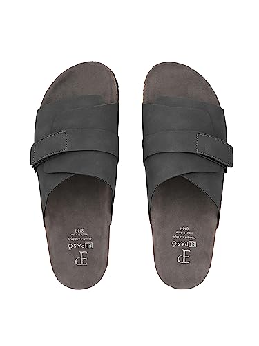 Image of EL PASO Men's Leather Sandal Slippers - UK