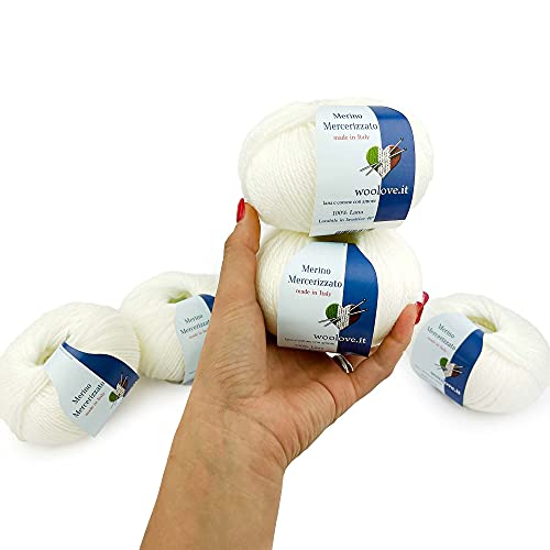 Fil crochet pure laine mérinos blanc Tricot Café pour ouvrages délicats sans bouloches
