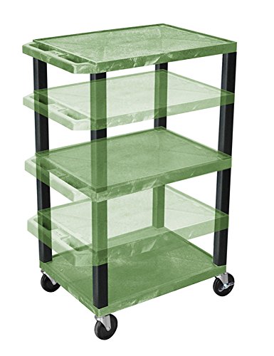 Luxor Multipurpose Height Adjustable Steel AV Utility Cabinet Cart ...