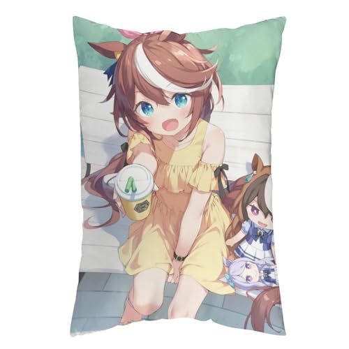 枕カバー トウカイテイオー ピローケース 60cm*40cm まくらカバー 寝具カバー ファスナー式 抱き枕 クッション 吸汗速乾 静電気対策強化 ソファクッションカバー 快適 肌に優しい 軽量 柔らかい ホテル品質 四節通用 家庭用 アニメ キャラクター