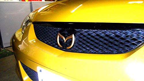 Xotic Tech Rear Trunk Evil M Emblem Logo Decor Badge Decal, Compatible With Mazda 3 6 Cx Mx Miata (Gold) #TOP3
