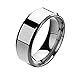 Wintefei Fashion Simple Unisex Lovers Stainless Steel Mirror Finger Rings Jewelry Gifts - Silver US 12