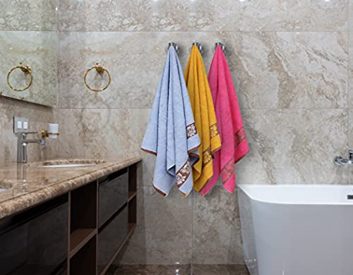 Ruvanti Bath Towels 4 Pcs (27X54 Inch, Multi Color) 100% Cotton Extra Large Bathroom Towel Set. Super Soft, Highly Absorbent, Quick Dry, Lightweight & Washable Luxury Towels For Bathroom, Home, Hotel. #TOP4