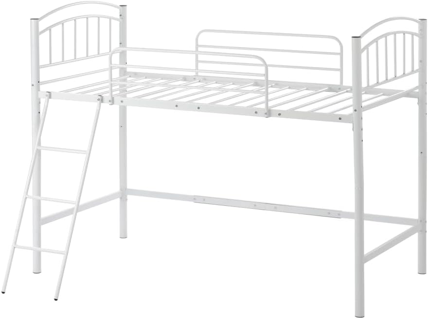 ロフトベッド シングル パイプベッド (ホワイト) Homebliss パイプ