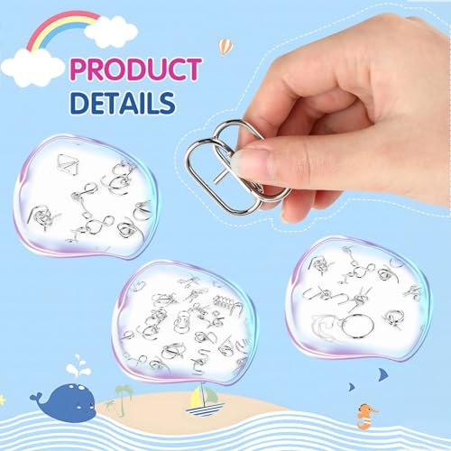 Kievano 36-teiliges Metallpuzzle-Set | Robuste Stahlkonstruktion | Lernspiel für Kinder und Erwachsene | Mini-Puzzle mit Anleitung