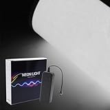 4inch El Panel Light, Flexible El Panel Electroluminescent Sheet Neon White with Battery Inverter, 3 Modes DIY Cuttable for Holiday Decorations, Cosplay, Party, Advertising