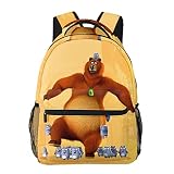 Grizzy & The Lemmings Sac à dos mignon cartable drôle sac à dos d'école sac à dos léger pour ordinateur portable voyage randonnée imperméable, Comme indiqué sur la photo, taille unique