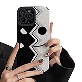 COTCLO Funda negra para iPhone 14 13 Pro Max 11 12 Pro 7 8 Plus Xs Max Xr a prueba de golpes de silicona suave cubierta trasera para iPhone X, sonrisa