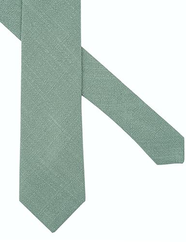 Image of Cotton Skinny Ties for Men, Plaid and Striped Slim Neckties