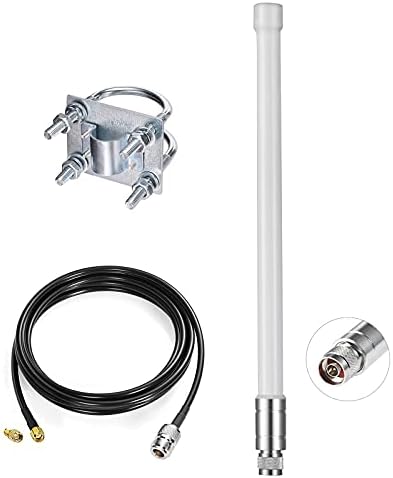Weatherproof 868mhz LoRa Gateway 8dBi Antenna 858mhz-878mhz Omni-Directional Glass Fiber LoRaWan Antenna with 5M/16.4FT Cable for Bobcat RAK Helium Hotspot HNT Miner