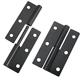 Lift-Off Hinge ITROLLE 2PCS 2.5Inch /62mm Black Right Handedness Mini 304 Stainless Steel Lift Off H
