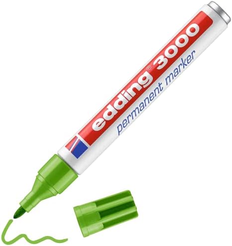 edding 3000 permanent marker - violet (purple) - 1 pen - round tip 1.5-3 mm - quick-drying permanent markers - waterproof, smudge-proof - for cardboard, plastic, wood, metal, fabric - marker pens