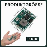 6 Stück DC-DC Buck Converter, 4,5-28V bis 0,8-20V Step Down Converter, MP1584EN 3A Power Downward Einstellbarer Spannungsregler Modul, Einstellbar Wandler 24V bis 12V, 9V, 5V – Ansicht 2