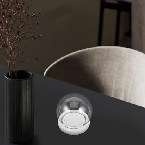 Cúpula de cristal con base de madera IMIKEYA vitrina redonda para flores 8