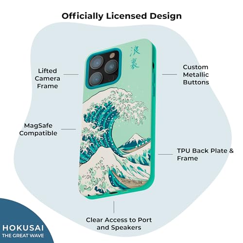 Coque protectrice iPhone 14 Pro Max motif Hokusai anti rayures