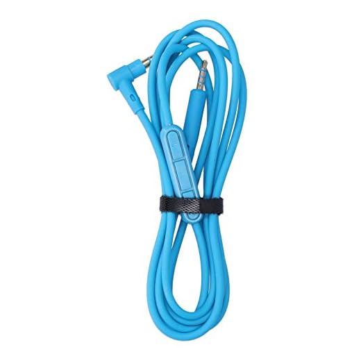 Hörlurar Ljudkabel 3,5 Mm Till 2,5 Mm Hörlurskabel Volymkontroll för QC25 QC35 OE2 LIVE2 för AKG Y50 Y40(blå)