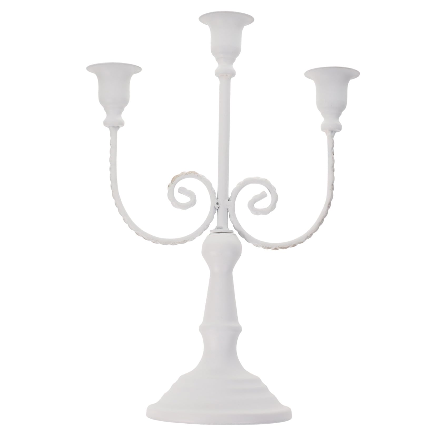 Candelabro de Hierro Europeo de 3 Brazos, Decoración Delicada para Hogar y Eventos, Adecuado para Centro de Mesa en Inauguraciones y Regalos