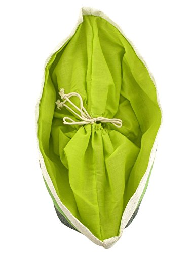 DivaDesigns Over Sized Summer Striped Beach Tote Bag Green4