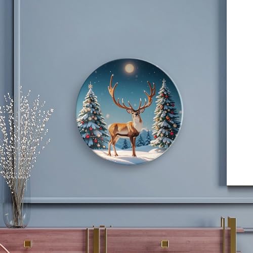 Plato decorativo Bone China Navidad 7 pulgadas miniatura 5