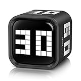 ecran iphone 8plus original Minuteur Numérique Cubique ORIA Minuteur Numérique Cubique, Minuteur à Rotation par Gravité Amélioré Rechargeable avec Ecran LED, Alarme Sonore Réglable pour Cuisine, Etudes, Sport et Travail