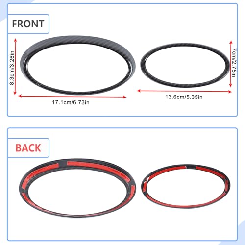 Image of Car Front Rear Emblems Ring Trim Cover Compatible with Subaru Crosstrek 2024 2025 Rear Trunk Tailgate Emblem Badge Logo Cover Front Hood Grille Circle Ring Center Logo Decorative Cover ABS Accessories